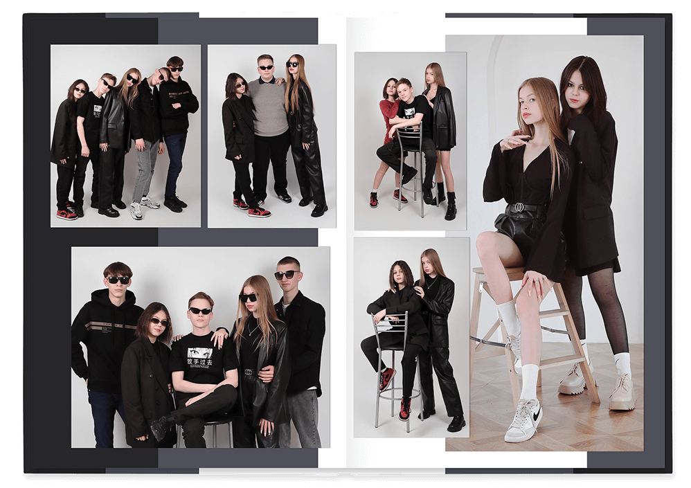 Выпускной альбом для старшеклассников. Постраничная фотокнига "Наш выпуск".  Альбом для выпускников 9-11-х классов.