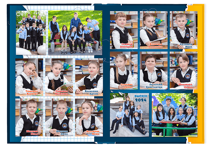 Выпускной альбом для выпускников детских садов . Альбом -  фотокнига "Школьник". Фотоальбом  для первоклассников. Альбом для выпускников.
